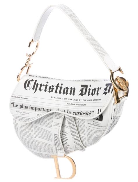 dior newspaper saddle bag|authentic christian dior saddle bag.